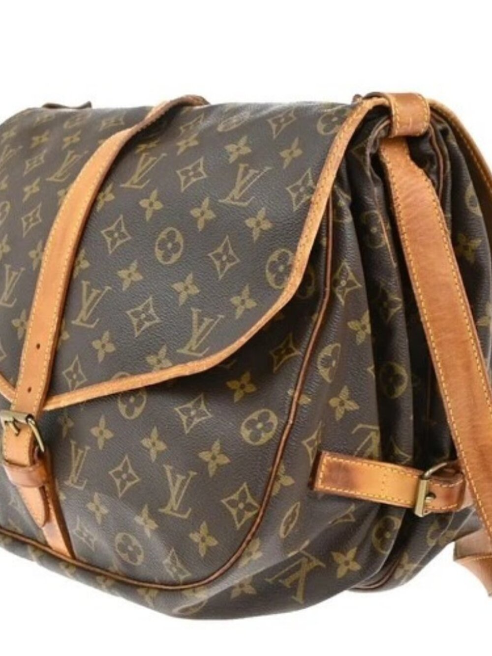 LOUIS VUITTON Saumur 35 Shoulder Bag Monogram Leather BN France M42254 87EG370 - Picture 2 of 15